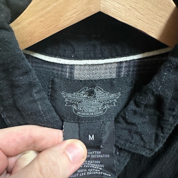 Vintage Harley Davidson Knee Deep In Iron Button-up Shirt - Picture 3 of 7